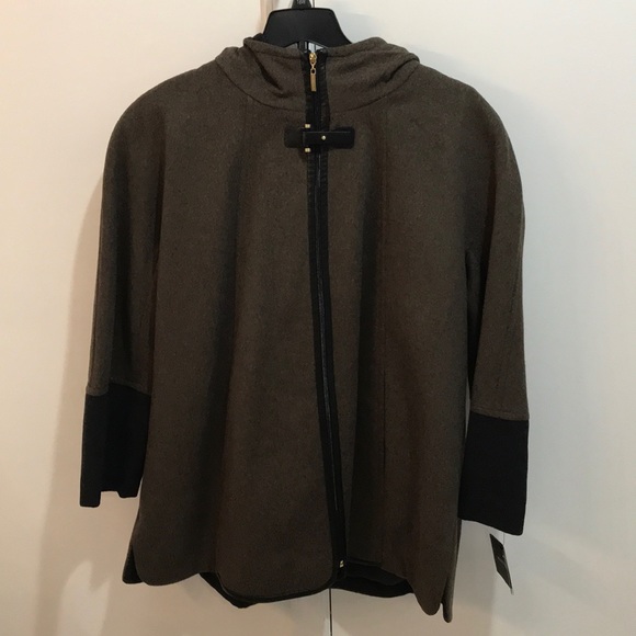 Ellen Tracy hooded double face swing coat - Picture 4 of 6